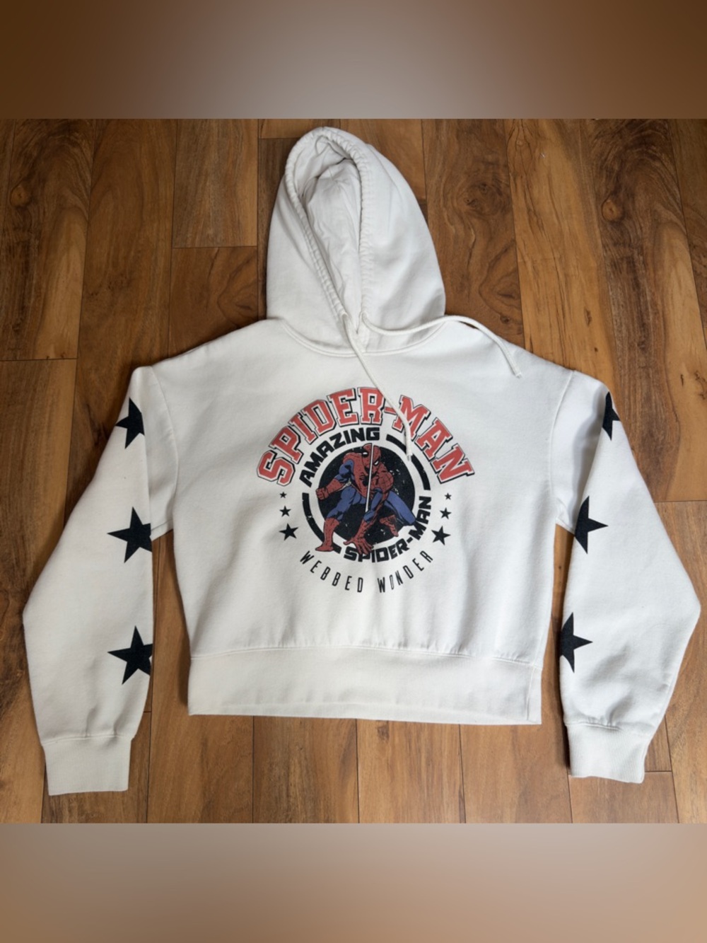 Marvel Spider-Man Hoodie Sweater | Graphic Logo Pullover | Men’s/Women’s Large
